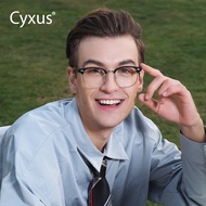 Cyxus Computer Glasses For Men Half Rim Eyeglasses Spectacles Frame Explosion-Proof Anti Reflective 