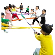 Children's Physical Intelligence Outdoor Game Activity Props Team Cooperates Tug-of-war Rope Hopscotch Kids Sensory Teaching Aid