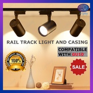 HIGH QUALITY LED RAIL TRACK LIGHT AND CASING DESIGN COMPATIBLE WITH GU10 EYEBALL BULB SPOTLIGHT LED 