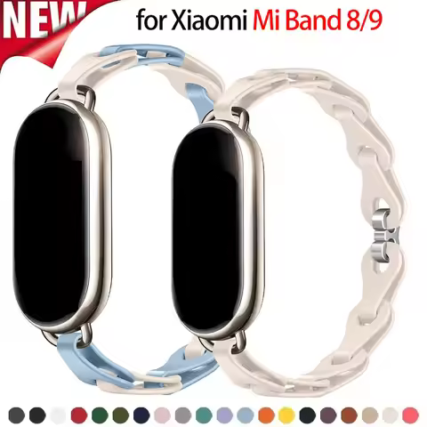 Original Stainless Steel Strap for Xiaomi Mi Band 9 Fashion Style Metal Bracelet for Miband 8 NFC Qu