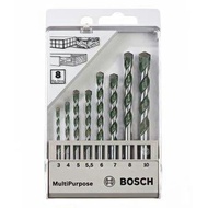 Bosch 8Pcs Drill Bit Set Multi Purpose Concrete Wood Iron Drill Bit
