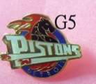 USA NBA Detroit pistons basketball team logo pin 美國籃球隊 底特律活塞 徽章襟章 運動玩物 適合學生書包背囊筆袋 student school bag