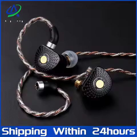 Red Chain Earphones Cable with Swappable Connector 2.5/3.5/4.4mm Headphone Cable Replacement for TRN