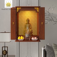 Home with Door Wall-Mounted Guanyin Altar Simple Modern God of Wealth Cabinet Wall Cupboard New Chinese God Position Worship Table Okou
