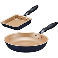 DOSHISHA Evercook Frying Pan Set 2-Piece 28cm Pan, Egg Fryer Lightweight for gas flame only 500 days