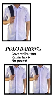 POLO BARONG FOR MEN with Side slit