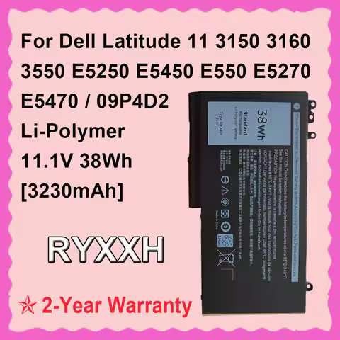 11.1V 38Wh 3230mAh RYXXH For Dell Latitude 11 3150 3550 3160,12 5000,E5250 E5450 E5550 E5270 E5470 S
