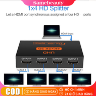 Full Box Bộ chia HDMI 4K 2K Bộ chia HDMI 2 cổng HDMI 4 cổng HDMI 1x4 1x2 kim loại cao cấp mở rộng tí