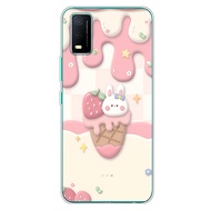 เคสสำหรับ Vivo Y3s 2021 Y11 2019ซิลิโคนนิ่มฝาครอบเคสโทรศัพ์ Tpu