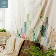 北歐綠色植物仙人掌ins掛布掛毯壁毯背景墻沙發巾拍攝背景布桌布【吉星家居】