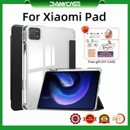 Danycase Clear Case for Xiaomi Pad 6 2023 Mi Pad 5 Pro 11 inch Tablet Leather Acrylic Cover with Pen