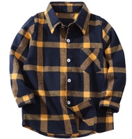 Kids Little Boys Girls Baby Long Sleeve Button Down Red Plaid Flannel Shirt Plaid Girl Boy NB-6T