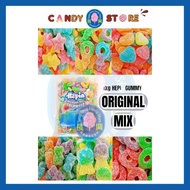 1kg [ ORIGINAL MIX ] Hepin Gummy (Gula Gula Kunyah Perisa Buah Buahan)