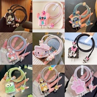New High Quality Cartoon Hello Kitty Stitch Charger Data Cable Case Protector and Winding Kit for Sa
