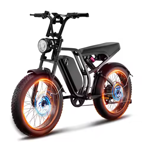 48V 16Ah 1000W 20" Fat Tires 31 MPH 7 Speed Electric Dirt Bike for Adult