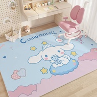 MINISO น่ารัก Sanrio Kuromi Hello Kitty โต๊ะศึกษาพรมสาวการเรียนรู้เก้าอี้พรม NonSlip พรมเช็ดเท้าสําห