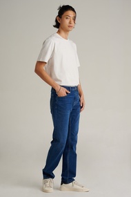 Mc JEANS กางเกงยีนส์ผู้ชาย ทรงกระบอกขาตรง (Straight) เอวกลาง MMIZ244 ผ้า 13 oz กระเป๋าเล็กแต่งป้ายทอ