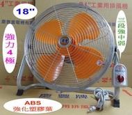 慶豐牌 18吋 強力【大馬達】工業座地扇【橘色強化塑膠葉】工業扇.工業扇.工業用扇.工業立扇 CF-1803B