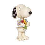 日本 Peanuts 史努比 花束小雕像 擺設 Snoopy 雕像 Figurine
