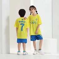 【Hot Sale】【Ready Stock】2024 New Football Jersey for Kids Messi Haaland Mbappe Salah Soccer Uniform B
