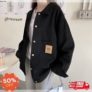 AM Denim jacketผู้หญิง แจ็คเก็ตแฟชั่น แจ็คเก็ตสไตล์เกาหลี เสื้อแจ็คเก็ตยีนส์แฟชั่น ผ้าเดนิม ไซส์ใหญ่