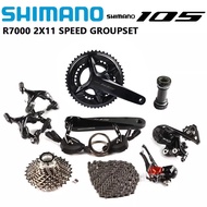 SHIMANO 105 R7000 RS700 Flatbar Shifter Groupset 2x11s Road Bike R7100 Crankset R7000 Cassette Front