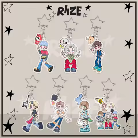 Kpop Idol RIIZE Charm Keychain SHOTARO EUNSEOK SUNGCHAN Keyring WONBIN SOHEE ANTON HD Acrylic Pendan