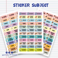 Sticker Buku Sekolah: Sticker Subjek, Sticker KAFA, Sticker Hari, Sticker SUBJEK CUSTOM