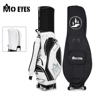 PGM GOLF MO EYES leather four way wheels telescopic golf bag with golf club placed upside down design M22QB03