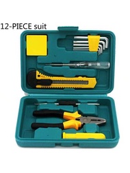 12入組小型工具套裝組合工具箱,適用於汽車和家庭使用,廣告贈品