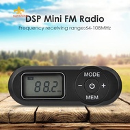 LCD Digital Display Pocket Mini Radio FM Player Receiver Mini Radio LCD Display Retro Rechargeable for Outdoor [anisunshine.sg]