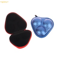 NFPH&gt; Trendy PU Leather 3 Ping-pong Balls Storage Box Table Tennis Box Storage Case Waterproof Sport Training Accessory new
