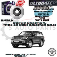 TOYOTA LAND CRUISER VDJ200/UZJ200 2007-ON (FRONT OR REAR )  100% BENDIX DISC ROTOR ULTIMATE+