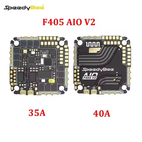 SpeedyBee F405 AIO V2 Flight Controller Stack 35A 40A 25.5x25.5mm 3-6S Dual BEC ICM42688 for FPV Dro