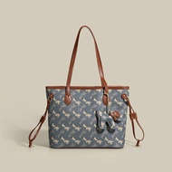 Zaraอาร์คันซอกระเป๋าผู้หญิงกระเป๋าทรงสี่เหลี่ยมมีหูหิ้วสะพายไหล่ความจุขนาดใหญ่กระเป๋าสะพายไหล่ฝรั่งเ