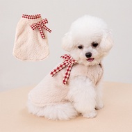 Autumn and Winter Pet Rocker Vest Teddy Bears Bow Sleeveless Cute
