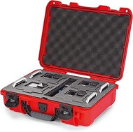 Nanuk 910 Waterproof Hard Case with Foam Insert for Four GoPro Hero 9 &amp; 10 - Red