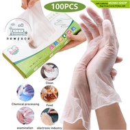 100Pcs TPE Disposable Gloves Latex Free Gloves Transparent Antiskid Gloves Job Security Food Grade
