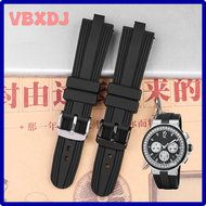 VBXDJ ยาง Horloge Band Vvlgari Diagoro Bolle Gezamenlijke Zwarte Waterdichte Zweet-Proof Siliconen Horlogeband Accessoires 22*7Mm DKLYT
