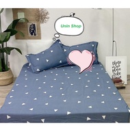 Bộ ga giường vỏ gối nằm cotton 3D size 1m4x2m mềm mại bo chun miễn phí được chọn mẫu kích cỡ