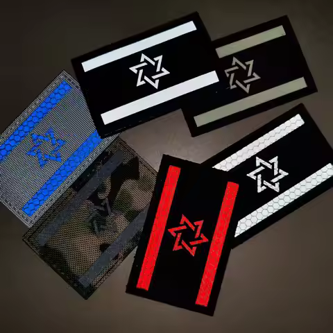 Israel Flag Embroidered Cloth Stickers Badges Brassard Tactical Reflective Flag Patch Emblem Morale