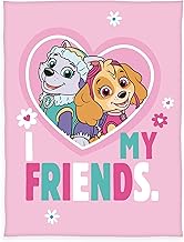 Herding Paw Patrol Fleece Blanket, 130 x 170 cm, Decorative Children's Cuddly Blanket with Colourful