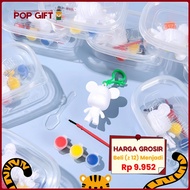 PG Statue Painting Drawing DIY Color Paint Bear Paint Gypsum Set Painting Bear Statue Bricks Colorin