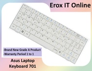 Replaceemnt Laptop Asus 9J.N0V82.00U NSK-UW00U 04GN011KUK10 V072462BK1 04GN012KUS20-1 MP-07C63US-5284 V072462BS1 0KNA-013US0109283 V072462AS1 Keyboard [ White ] \ Asus Eee PC 701 Laptop Keyboard