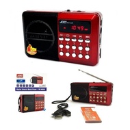 JOC (Memory card)Radio Al-Quran- Rechargeable USB Radio FM Digital MP3