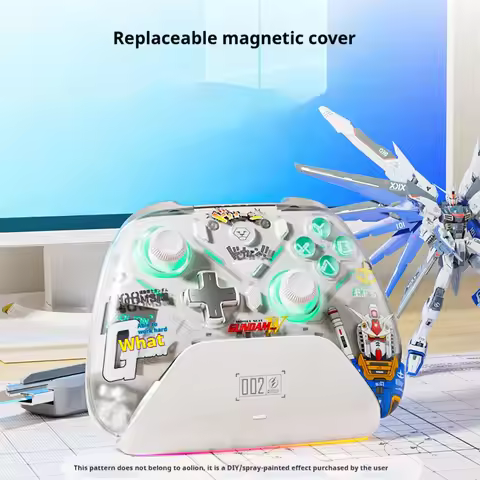 Aolion K20 RGB Wireless Gaming Controller with Charging Dock Hall Effect Joystick Trigger for Ninten