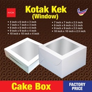 Window Cake Box Folding Box with Window, Kuih Lapis Kotak Kek Tingkap