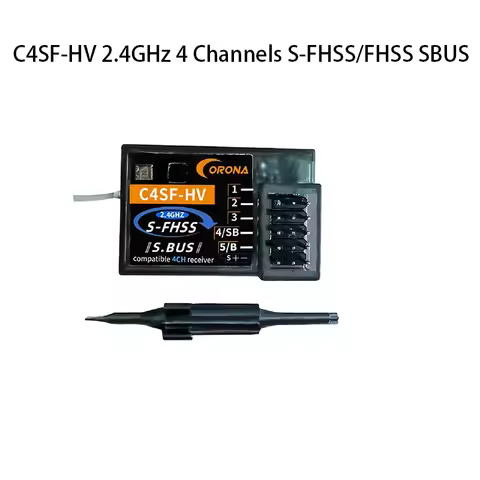 CORONA C4SF C4SF-HV 2.4GHz 4 Channels S-FHSS/FHSS SBUS Compatible Receiver for FUTABA 3PV/7PX/4PLS/4