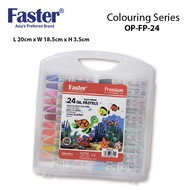 Faster OP-FP-24 Premium Oil Pastel With PP Box 185mm x 200mm x 35mm (24 Colours/Box)