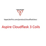 VapeLikeThis.com PC Original Aspire Cloudflask 3 III 5.5ml Cartridge 0.17Ω 0.25Ω 0.6Ω Coils Occ OC1
